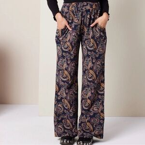 NEW KNOWN SUPPLY thorn pant dark blue paisley in dark blue paisley